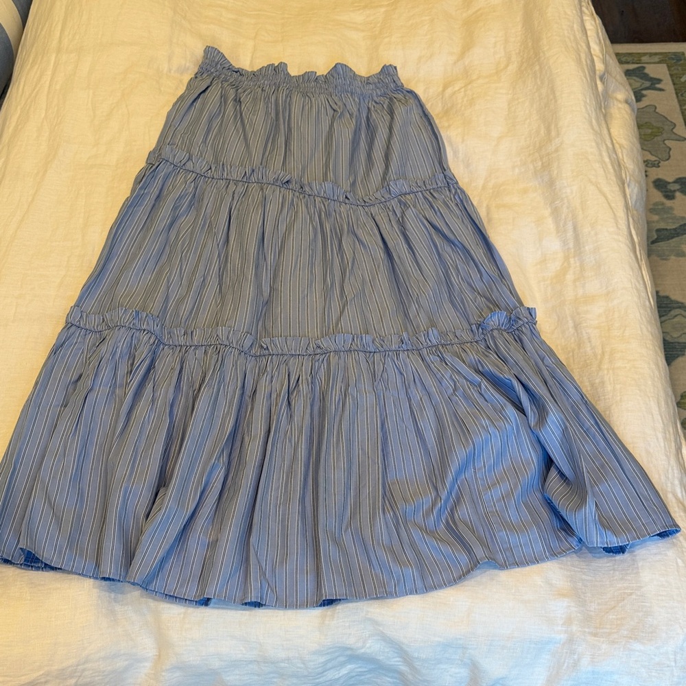 Tuckernuck Blue Striped Maxi Skirt